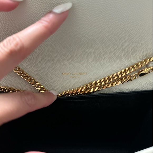SAINT LAURENT Uptown Chain Wallet in Grain De Poudre Embossed Leather - Picture 5 of 5
